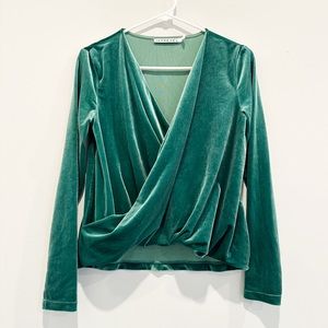 IVYREVEL Cinch Velvet Top Green S